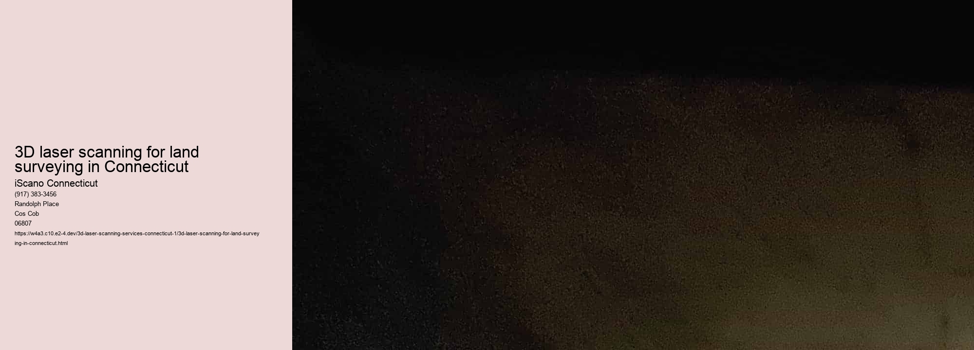 3D laser scanning for land surveying in Connecticut