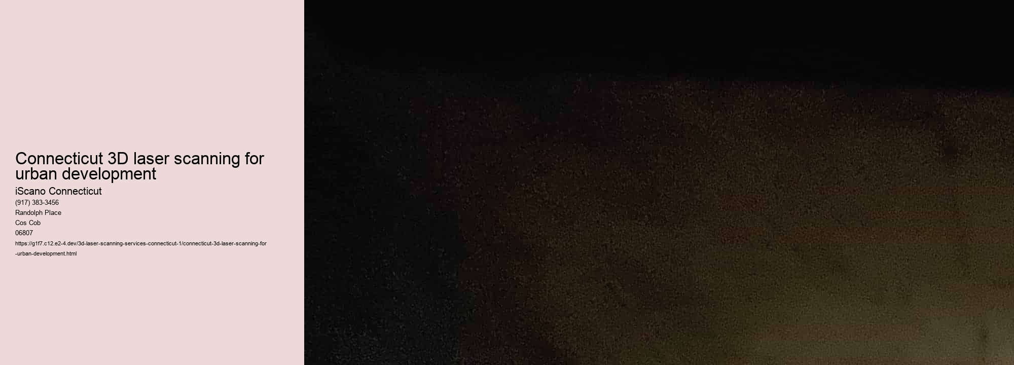 Connecticut 3D laser scanning for urban development