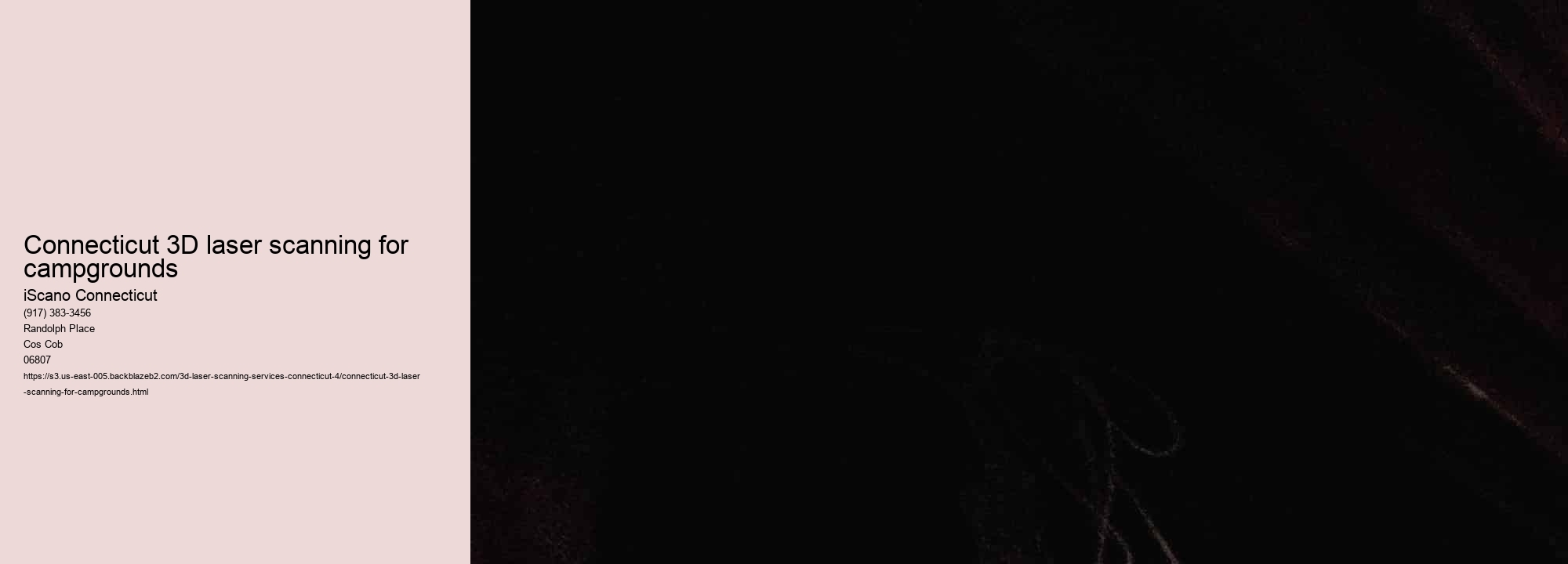 Connecticut 3D laser scanning for campgrounds